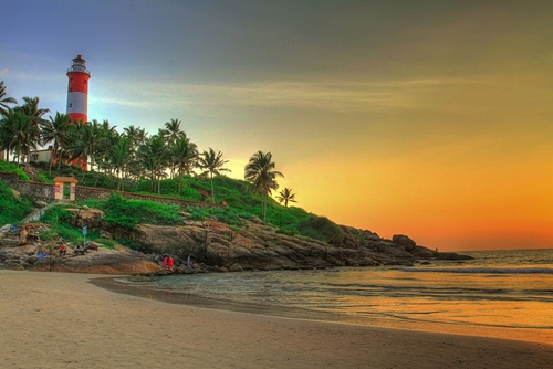 Honeymoon Destinations in India - Kovalam Beach