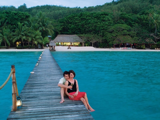 5 Luxury Hotel Resorts for a Romantic Getaway 4 - Turtle Island, Fiji -pier_sunset
